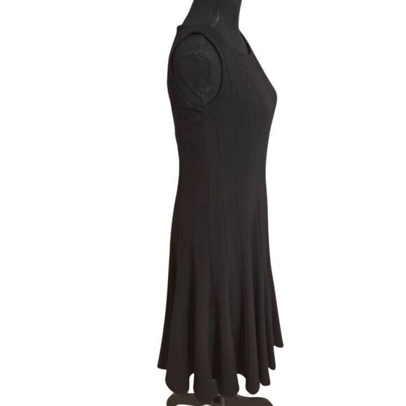 Calvin Klein Womens Sleeveless Back Zip Fit & Flare Dress Black Size 4 - Picture 5 of 11